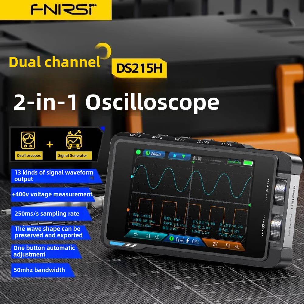 Fnirsi Digital Oscilloscope Handheld - FNIRSI DS215H El Tipi Küçük HD