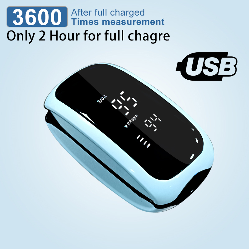 Pulse Oximeter Fingertip Rechargeable - Şarj edilebilir tıbbi oksimetre kayış kordon
