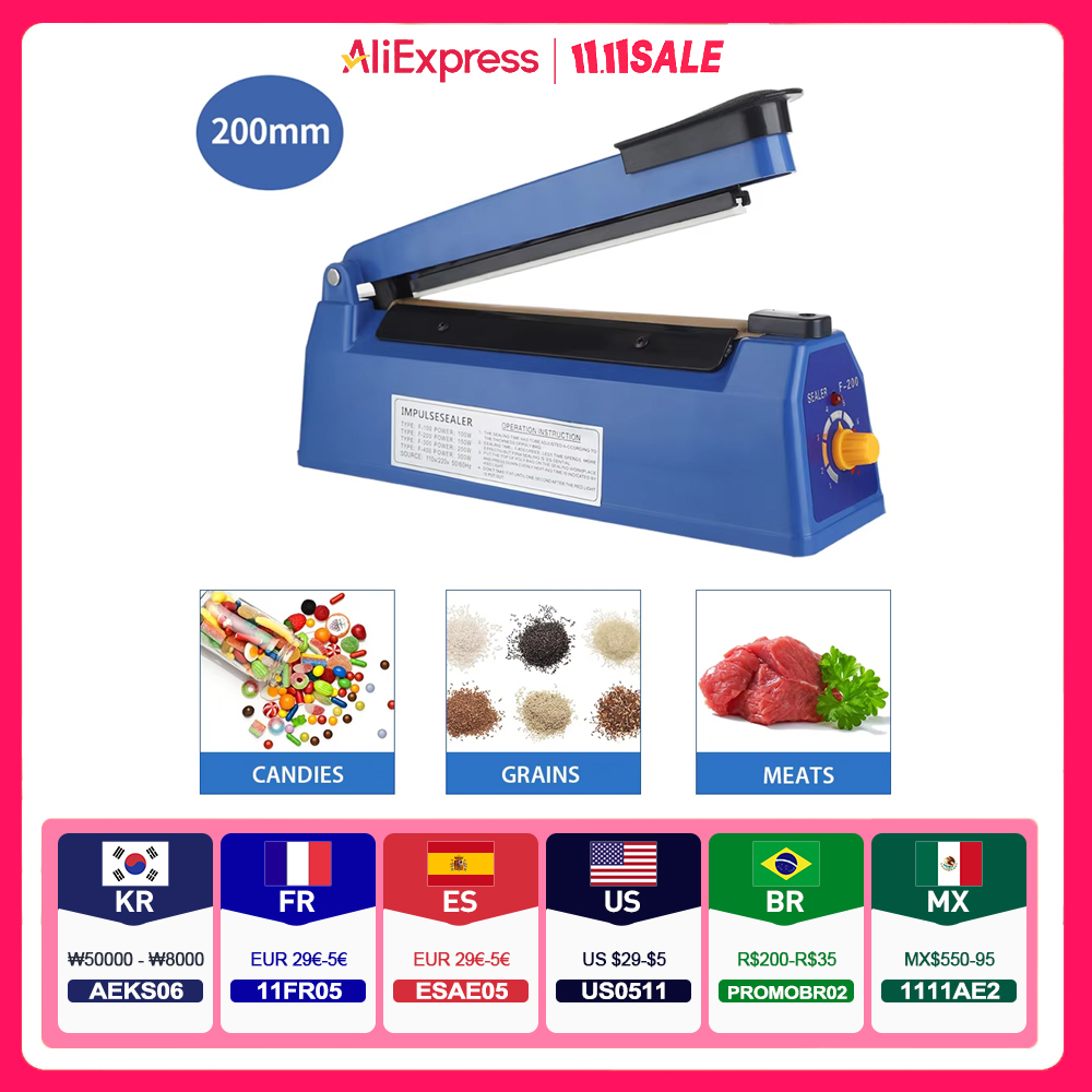 Plastic Bag Impulse Heat Sealer - Dürtü Kapatıcı Manuel Isı Kapatma Makinesi,