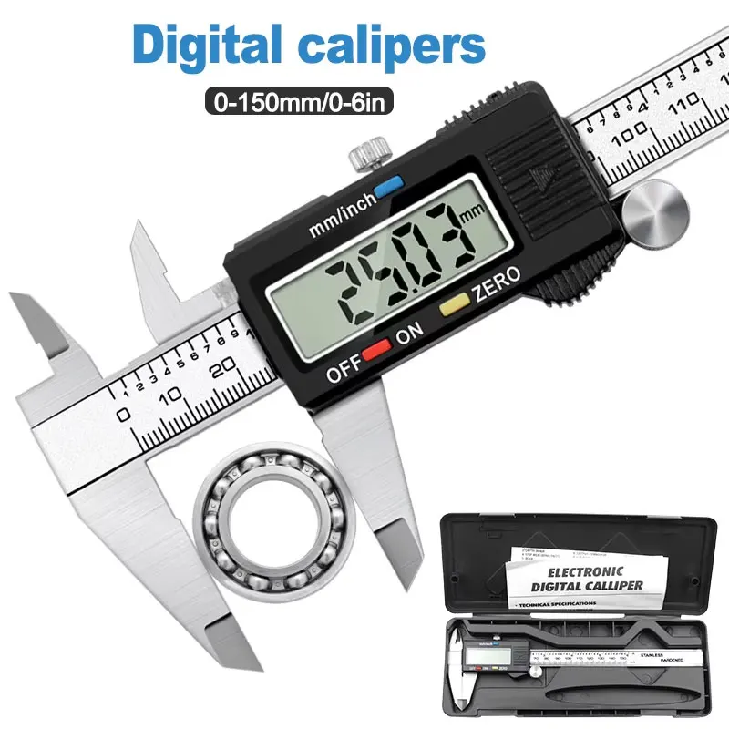 Digital Caliper 150Mm Stainless Steel - Yüksek Hassasiyetli Dijital Kumpas - Elektronik
