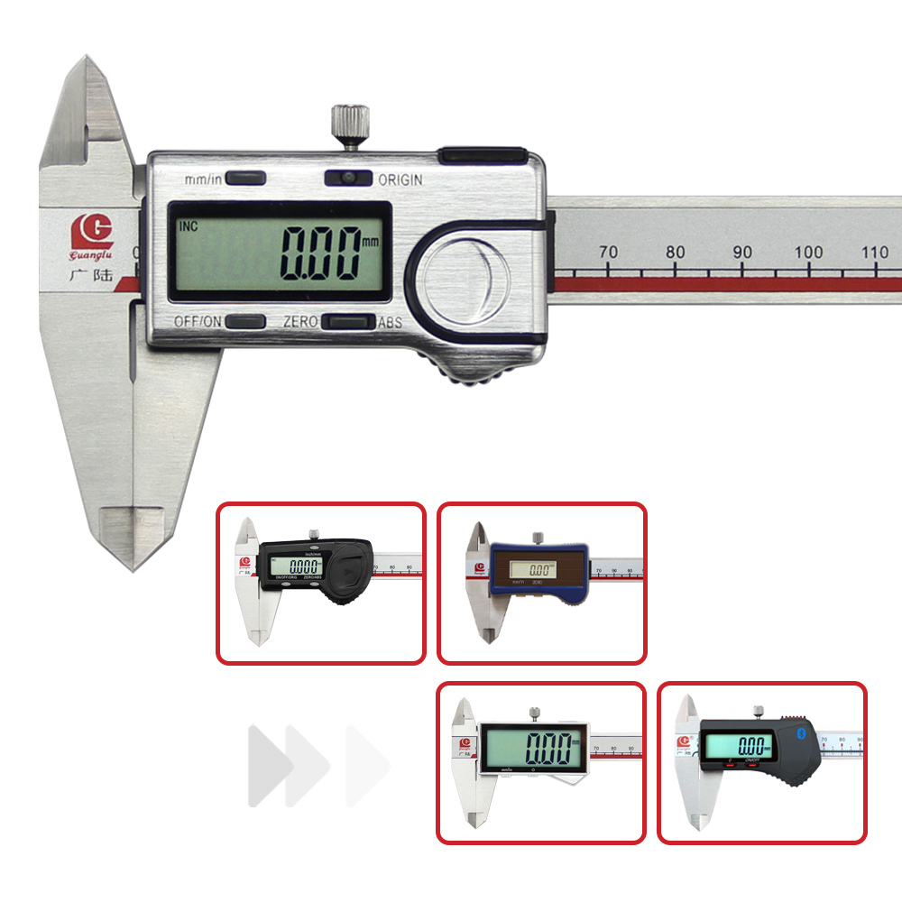 Digital Caliper 150Mm Stainless Steel - Guanglu Yüksek Hassasiyetli/Bluetooth'lu/Absolüt/Solar Dijital Kumpas 0-150/200/300