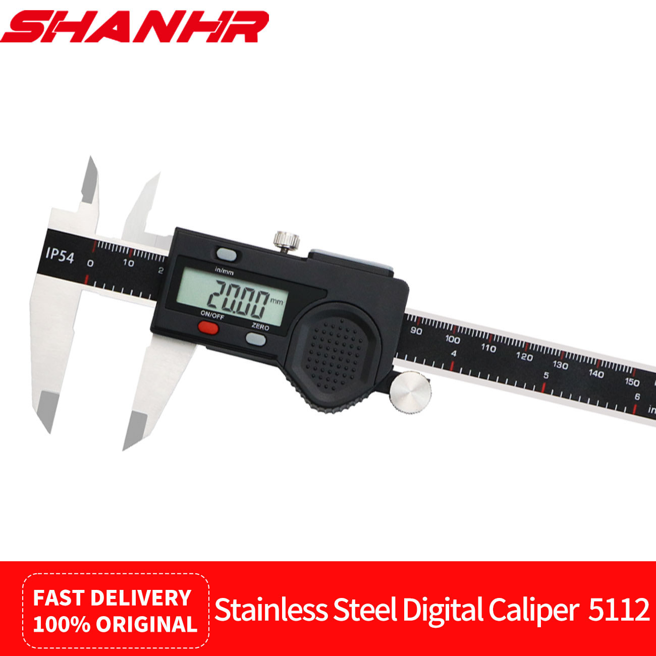 Digital Caliper 150Mm Stainless Steel - SHANHR IP54 Su Geçirmez Dijital Kumpaslar