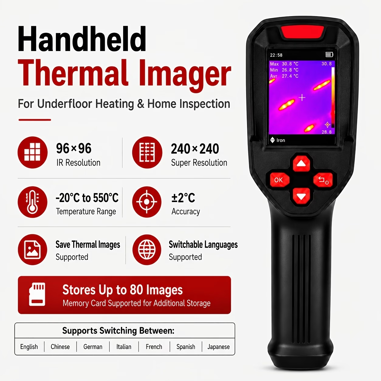 Thermal Imaging Camera Pcb Repair - USB Şarj Edilebilir Termal Görüntüleme Kamerası