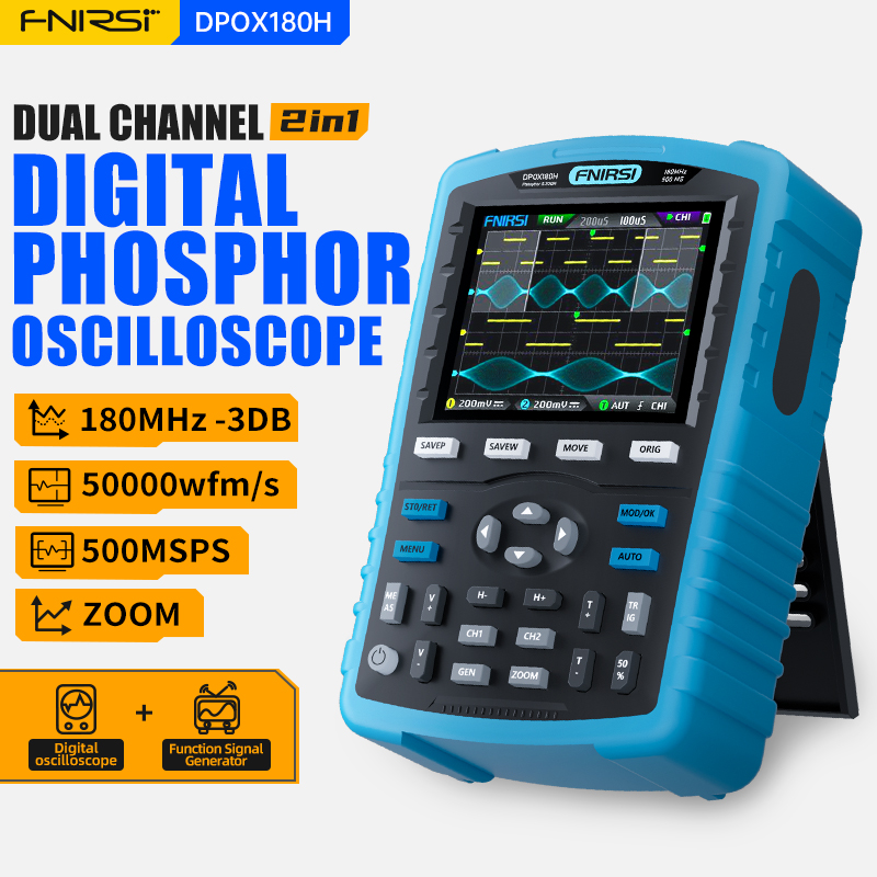 Fnirsi Digital Oscilloscope Handheld - FNIRSI DPOX180H El Tipi Fosfor Dijital