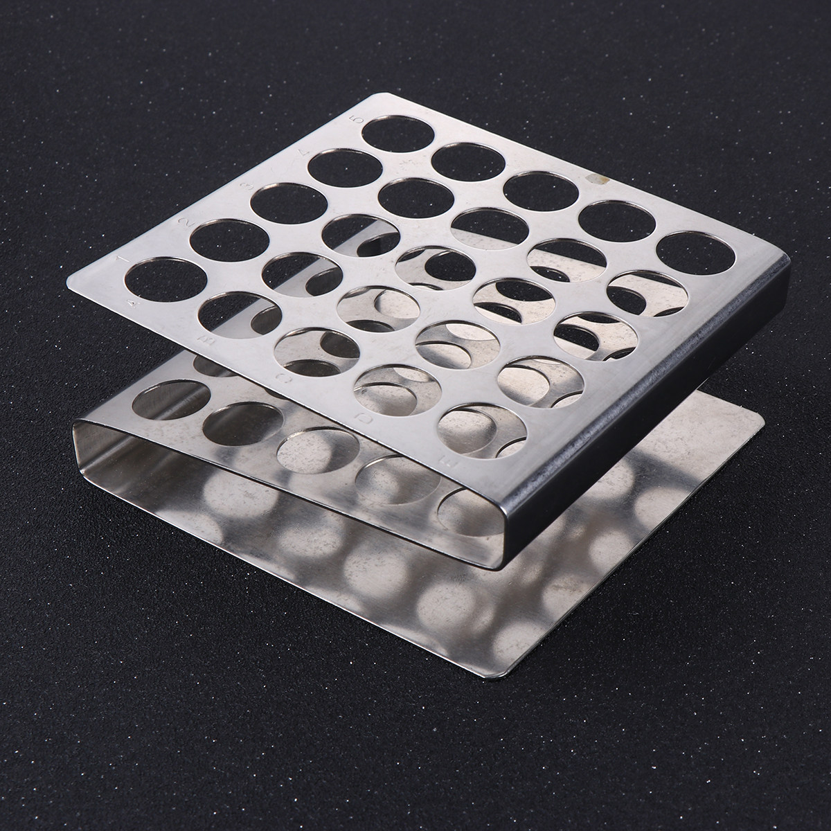 Lab Equipment - Paslanmaz Çelik Test Tüpü Rafı Z-Şekilli