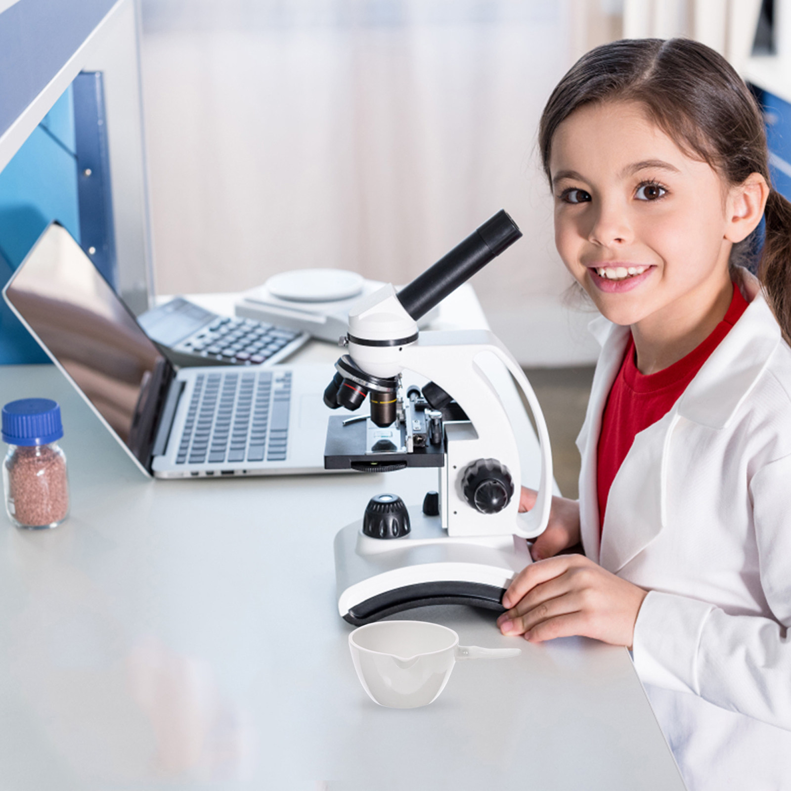 Lab Equipment - 2 Adet Saplı Evaporasyon Kabı Yuvarlak