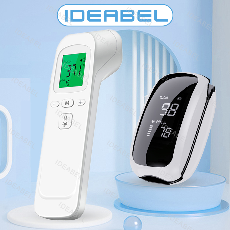 Pulse Oximeter Fingertip Rechargeable - Alın Dijital Termometresi Temassız Kızılötesi Tıbbi