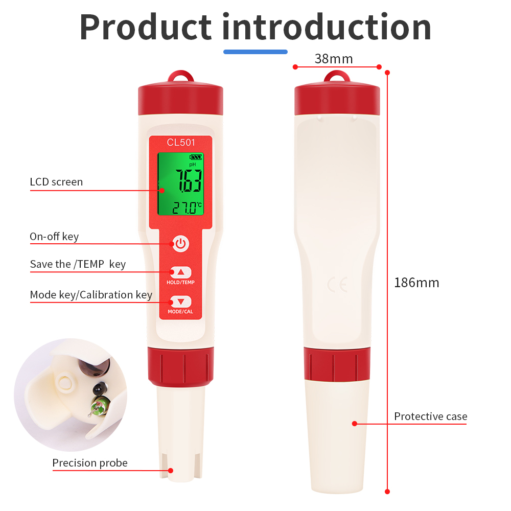 PH/CL2/H2/ORP/Sıcaklık Ölçer K - Ph Meter Digital Water Tester incelemesi ve fiyatı