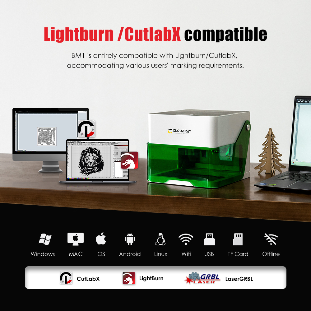 Cloudray 5000 mw CNC Mini Laze - Fiber Laser Marking Machine 30W incelemesi ve fiyatı