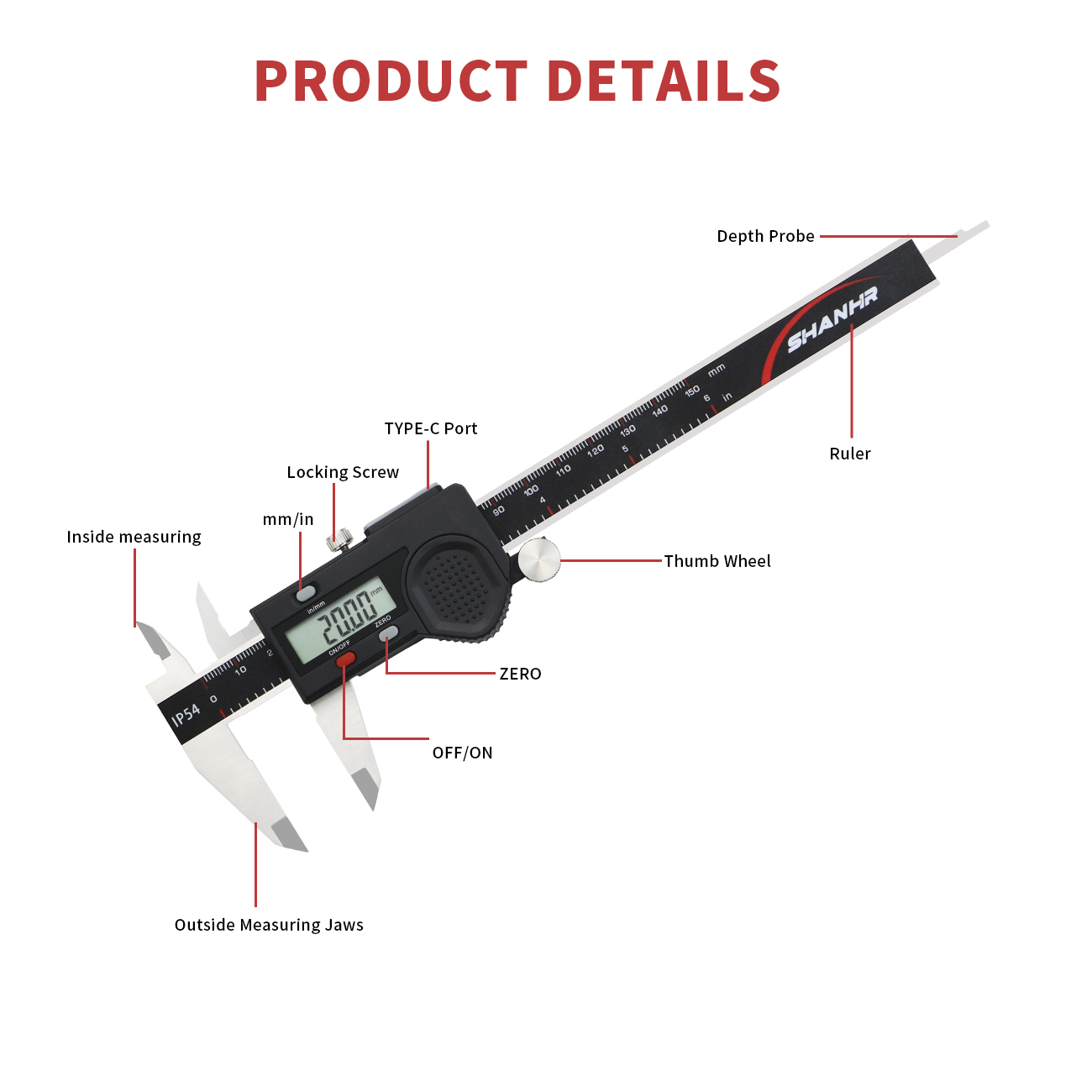SHANHR Elektronik Kumpas 150mm - Digital Caliper 150Mm Stainless Steel incelemesi ve fiyatı