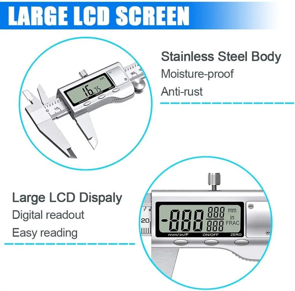 Elektronik Kumpas 6 İnç Hassas - Digital Caliper 150Mm Stainless Steel incelemesi ve fiyatı