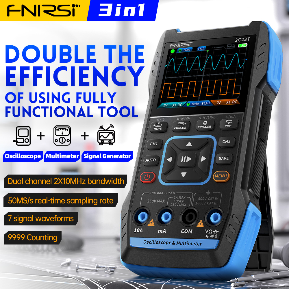 2C23T 3'ü 1 arada Dijital Osil - Fnirsi Digital Oscilloscope Handheld incelemesi ve fiyatı